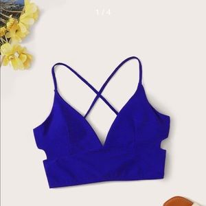 Cross-Cross Tie Back Bikini Top